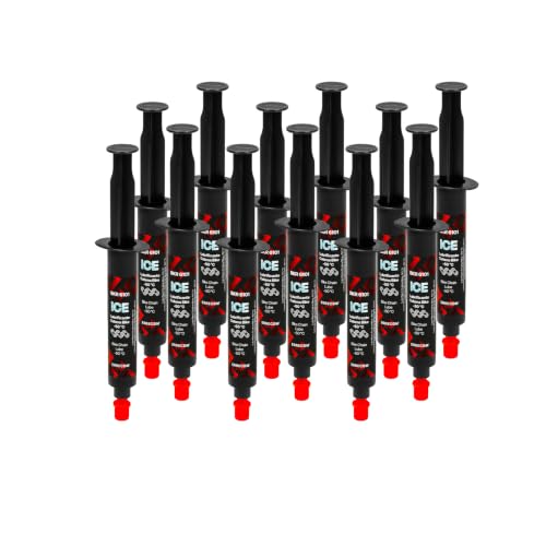 Errecom BKR 6101 Lube Bike Chain for Freezing and Snowy Conditions, withstands up to -50°C temperatures -144 ml (12x12 ml), Cartridges+Drop and Huggie Application Systems, Fluorescent Formula