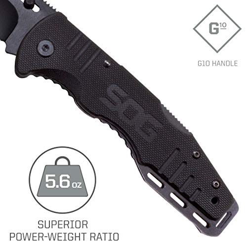 SOG Folding Pocket Knife Salute Tactical Knife, EDC Knife, Tactical