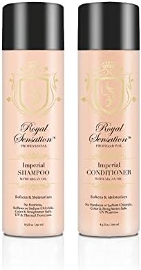 Professional Shampoo and Conditioner Set Argan Oil Infused Smoothing Volumizing &amp; Moisturizing, Gentle on Curly - Color Treated &amp; Hair Extensions, Works Great For Men &amp; Women (2 x 8.5 Oz)