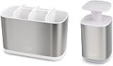 Joseph Joseph Bathroom Beauties 2-Piece Sink Set Stainless Soap Pump Toothbrush