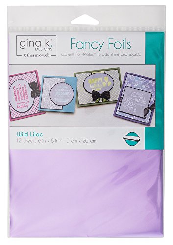 Gina K. Designs Fancy Foils 6"x8" Sheets 12 Sheets per Pack (Wild Lilac)