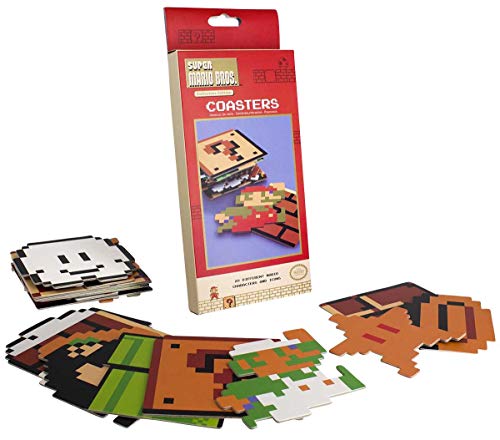 Paladone Nintendo Super Mario Bros. Character Shaped Drink Coasters - 20 Pack