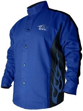 Bsx Bxrb9C Small Blue With Blue Flames Welding Jacket by Revco Industries