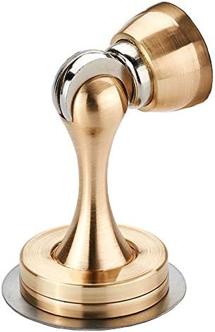 SCPAMA Magnetic Door Stopper Doorstop Catch Holder Zinc Alloy Floor or Wall Mount Gold