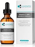 Pro Size Vitamin C 20% Serum Advanced Formula + 2 oz / 60 ml - 20% Vitamin C, 0.5% Ferulic acid, and hyaluronic acid. Highly concentrated, UV protection, prevents skin aging.