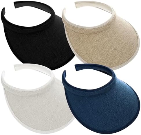 3 Pack Sports Sun Visor Hat with Adjustable Clip On Visors for Outdoor Golf 3 Pcs Sports Sun Visor Hat Adjustable Cloth Covered Slip on  main image 3