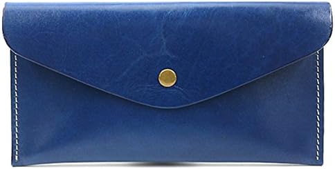 UART Women's Envelope Slim Design Genuine Leather Wallet Card Holder Long Purse