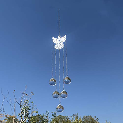 Simunliyg 3 Pcs Colorful Crystals Glass Sun Catcher Crystal Garden Suncatchers Prisms Hanging Ornament Pendants Chandelier for Window Décor, Home, Office, Cars, Wedding, Plants