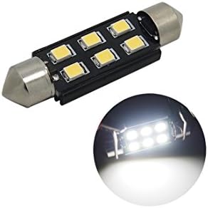 Lukien Super Bright 2835 Chipsets Aluminum CanBus Error Free 1.65'' 42mm DE3175 DE3021 DE3022 6428 7065 LED Festoon Car Interior Door Map Dome Lights Xenon White 12V(Pack of 4)