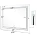 Tangkula LED Bathroom Mirror, Wall-Mounted Makeup Vanity Mirror with Led Light, Illuminated Lightning Bath Hanging Frosted Polished Edge Rectangle Mirror(27.5