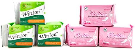 Winalite Winion - Pack of 3 Anion Pantiliner + 4 Pack Prettiee Ion Panty Liner Sanitary Napkin