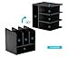 PAG Office Supplies Desk Organizer Wood Magazine File Holder Mail Sorter for Desktop, 3 Vertical and 1 Horizontal, Black