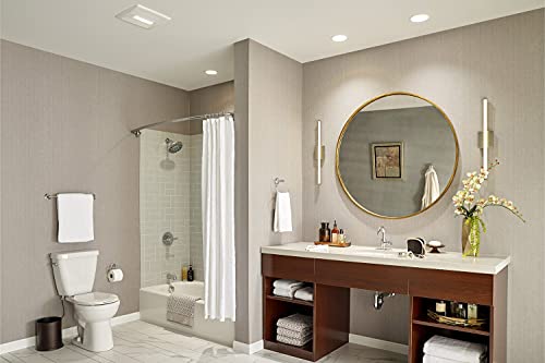 Broan-NuTone Bathroom Exhaust Fan with LED Light and Roomside Installation, ENERGY STAR Certified, 110 CFM, Very Quiet 1.0 Sones White, AE110L