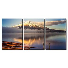 Mount Fuji Reflected in Lake Yamanaka at Dawn...