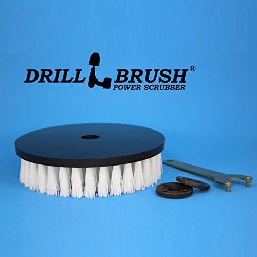 Round Nylon 7 Inch Scrub Brush for Rotary Buffers and Polishing