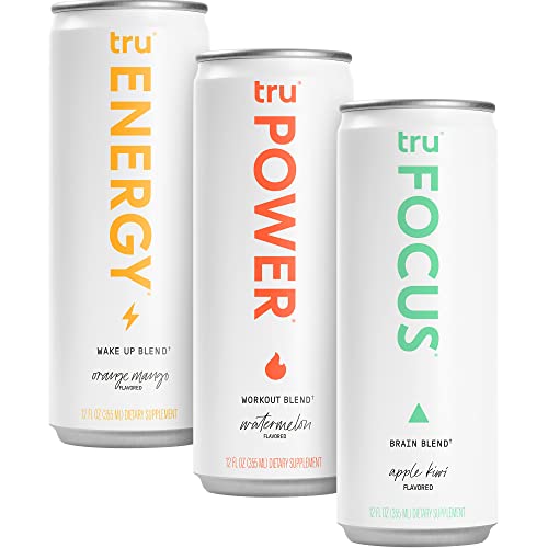 Tru Flavored Sparkling Water Performance Sampler Drinks Variety Pack