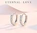 BeeSpring Sparkle Clear Stud Earrings Hoop Jewelry Gift