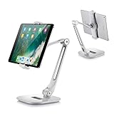 Homeleader Aluminum Tablet Stand, Adjustable iPad Stand with 360&deg;Swivel, Folding Tablet Holder fits 4-11" Tablets/Smartphones for Samsung, iPad, iPhone, Kindle