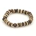 81stgeneration Men's Wood Round Brown Stretch Beads Handmade Adjustable Bracelet