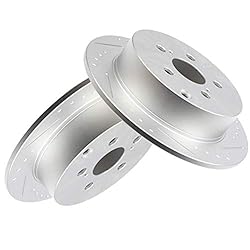SCITOO 2pcs Rear Slotted Brake Rotors Brakes Kit