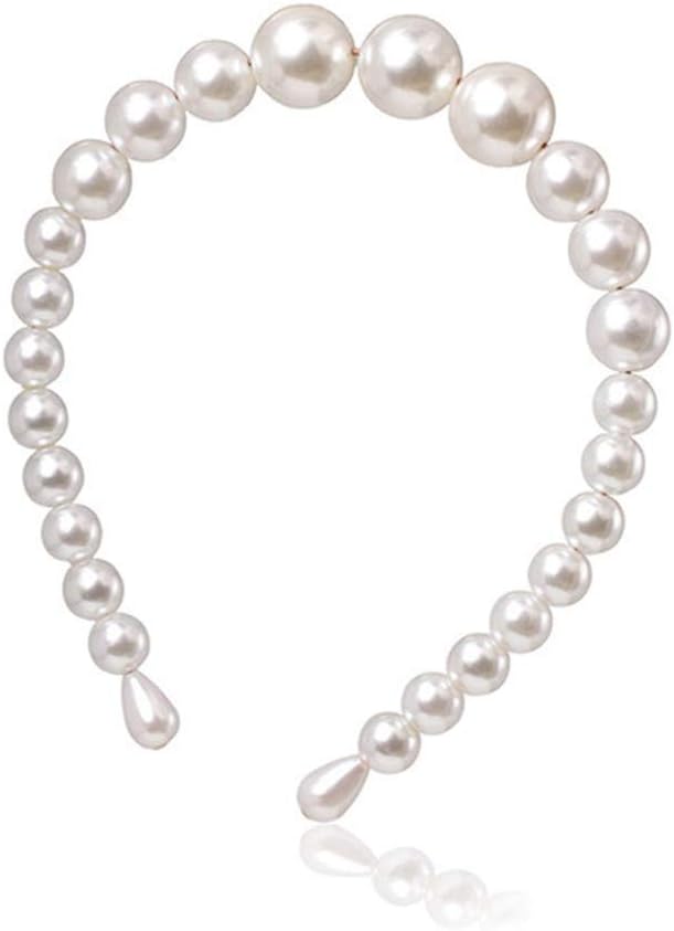 Pearl Headbands for Women - 1pcs Elegant Bling Hair Clip Hairpins Headwear Barrette Styling Tools Accessories for Birthday Valentines Day Gifts,A