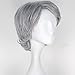 Miss U Hair Men's Short Wavy Silver Grey Color Agedness Movie Cosplay Costume Wig C301