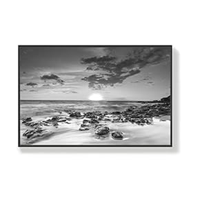 Canvas Wall Art for Living Room, Bedroom Seaside Framed Canvas Prints for Home Decoration Ready to Hang - 16x24 inches