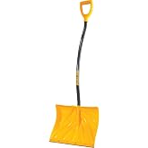 TRUE TEMPER 1603400 Poly Snow Shovel/Pusher with Ergonomic D-Grip Steel Handle, 54-Inch