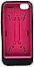 Aimo Wireless IPH5PCMX005S Guerilla Armor Hybrid Case with Kickstand for iPhone 5 - Retail Packaging - Black/Hot Pink