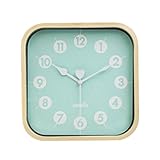 Hippih Silent Wall Clock Wood 9 inch Non Ticking Digital Quiet Sweep Decorative Vintage Wooden Clocks C