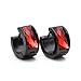 Kstyle Jewelry Red Crystal Black Stainless Steel Studs Hoop Mens Earrings E264