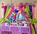 Colorful Rainbow Themed Trolls Poppy Photography Backdrop Girls Happy Birthday Decoration Party Banner Photo Booth Studio Props Trolls Photo Background Vinyl 5x3ft Cake Table Supplies