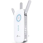 TP-Link RE450 Extensor de Rango de Repetidor WiFi de Banda Dual Universal, 3 Antenas Externas, Puerto Gigabit Ethernet, AC175
