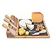Cheese Board and Knife Set - Wooden Chalkboard Slate Serving Platter w Magnetic Knife Strip - Charcuterie Appetizer Tray for Cheese, Crackers, Meats - Great Housewarming Gift!