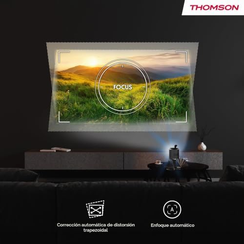 projetor LED inteligente portátil Vega PG35B, Full HD 1080p, Google TV, 350 ANSI, Foco automático, correção trapezoidal, HDR10, Dolby Digital+, WiFi, Bluetooth, Bateria - Capa incluída