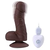Zemalia Donkey kong Multi-Speed Vibrator Thick Realistic Penis Silicone Dildo Rechargeable Vibrating Sex Toys G-Spot Massager for Woman Female Masturbation Adult Toys (Brown)