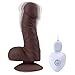 Zemalia Donkey Kong Multi-Speed Vibrator Thick Realistic Penis Silicone Dildo Rechargeable Vibrating Sex Toys G-Spot Massager for Woman Female Masturbation Adult Toys (Brown)
