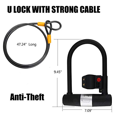 ZUKKA U Lock BikeHeavy Duty Bicycle ULock,16mm Shackle and 1200mm