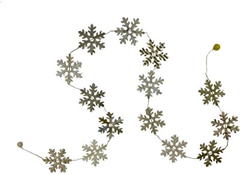 Fair Trade Eco Friendly Paper Snowflake Garland, Handcrafted in Nepal (Silver and Gold)