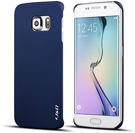 Galaxy S6 Edge Case, J&amp;D [Ultra Slim] Samsung Galaxy S6 Edge Case [Slim Fit] [Smooth Blue] Premium Protective Matte Hard Case for Samsung Galaxy S6 Edge (Deep Blue)