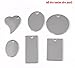 HooAMI 30Pcs Metal Stamping Blanks Tag Pendants, Stainless Steel Flat Round Oval Heart Rectangle Blank Stamping Tags Pendant Charms for Bracelet Necklace DIY Craft Jewelry Making