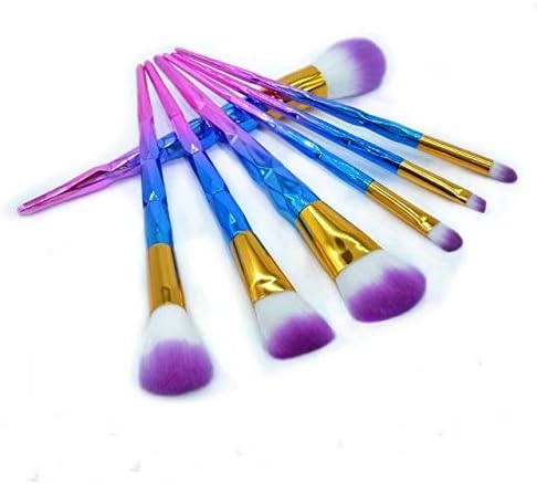 7pcs Makeup Brushes Set Diamond rainbow handle Cosmetic Foundation Eyshadow Blusher Powder Blending Brush Beauty Tools kits