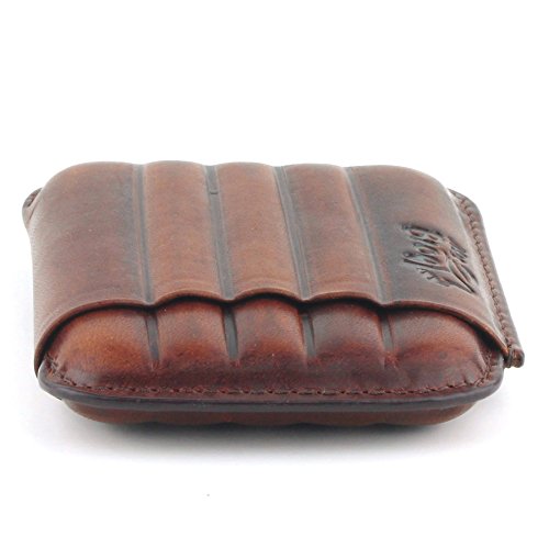 Leather Cigar Case - Two Tone Aniline Leather - [Tan] - Thumbnail 6