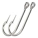 Goture Stainless Steel Fishing Hooks Long Shank Hooks Extra Strong for Saltwater Freshwater Size 6/0-12/0 10Pcs 11/0