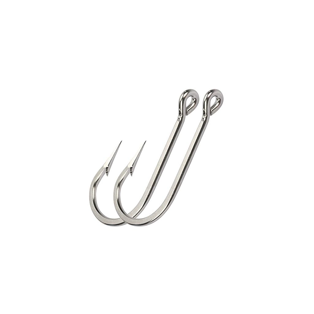 Goture Stainless Steel Fishing Hooks Long Shank Hooks Extra Strong for Saltwater Freshwater Size