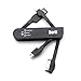Rerii Swiss Knife Shape Multifunctional USB Cable 30 Pin, 8 Pin, Micro USB 3 in 1 Key USB cable with Folding Design for Apple 8 pin, 30 Pin Device and Micro USB ports Device