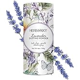 Herb & Root Talc Free Body Dusting Powders. Rose, Vanila, Sandalwood, Lavender, Jasmine, and Gift Sets (Full Size, Lavender)