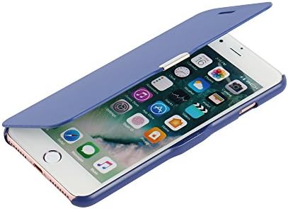 iPhone 7 Plus case, MTRONX Magnetic Ultra Folio Flip Slim Leather Twill Case Cover Pouch for Apple iPhone 7 Plus - Blue(MG-BU)