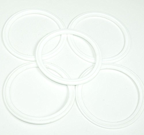 5PCS SANITARY CLAMP PTFE GASKET 6"/152.4mm TEFLON 450 F DAIRY BREWING TRI CLOVER