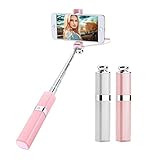 Selfie Stick,TOPMAX Portable Selfie Sticks [No Bluetooth] Wire Control Phone Holder for iPhone 4-7 (7/7 plus need an adapter) and Android (4.2.2 above system) (Pink)